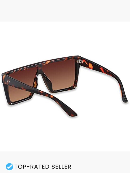 Square Oversized Sunglasses Flat Top Shield Large UV Protection Unisex Shades main image 5